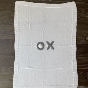 POTTERY BARN Xo Knit Baby Blanket